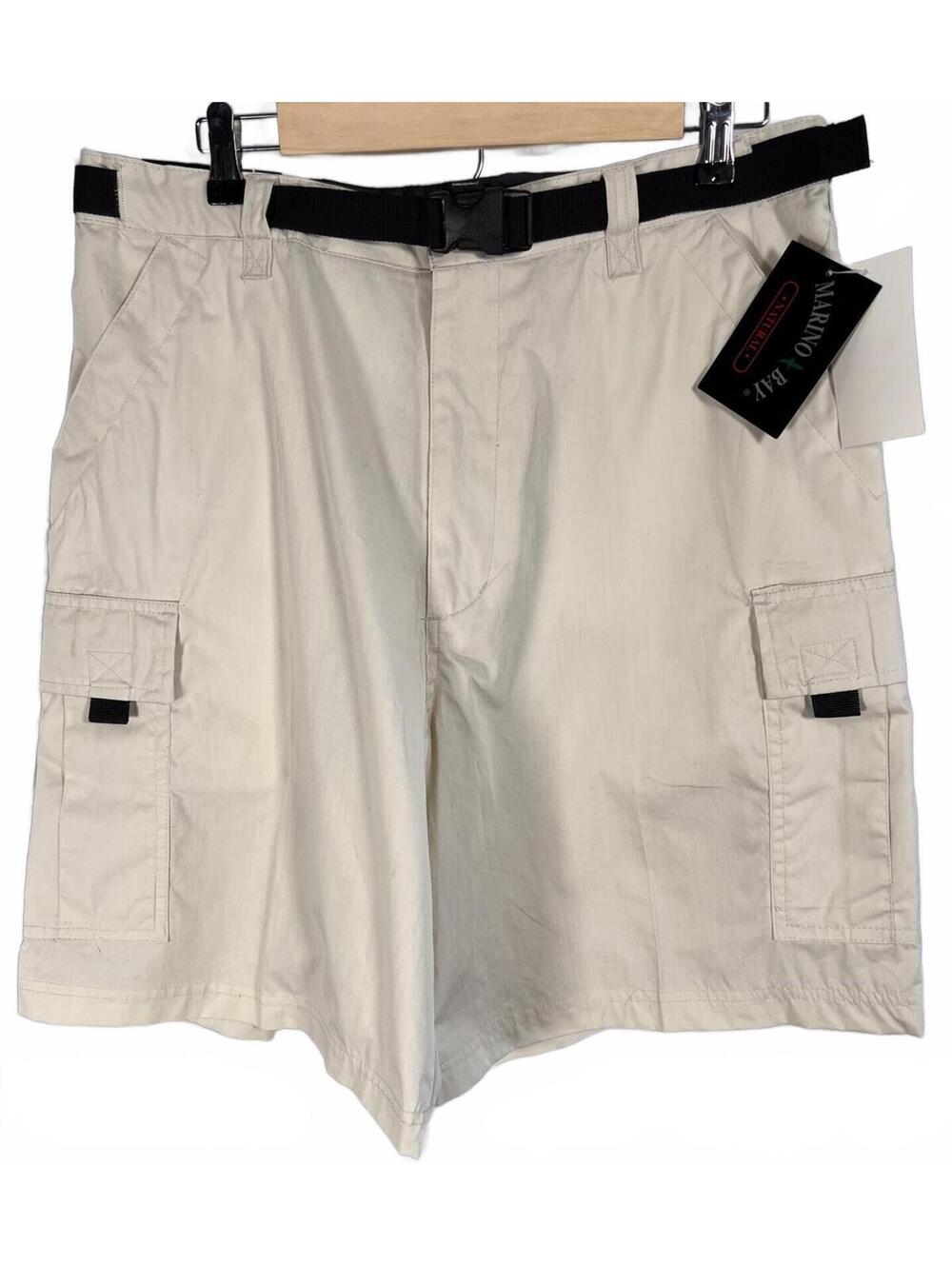 Marino Bay Natural Cargo Shorts with Belt Size 36 New with Tags